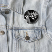 Badge Rond 5 Cm guitare basse (En situation)