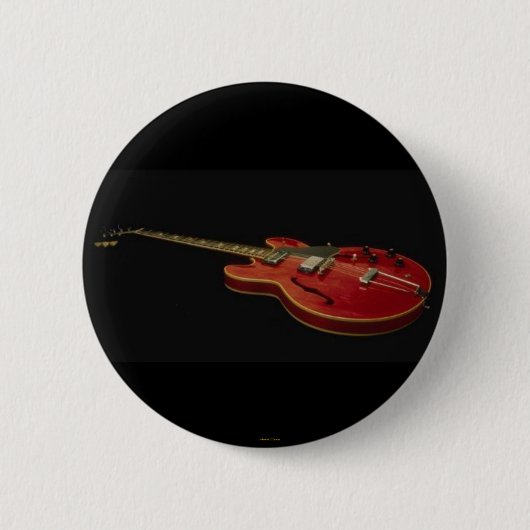 Badge Rond 5 Cm Guitare - bouton (Devant)