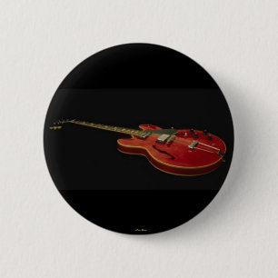 Badge Rond 5 Cm Guitare - bouton