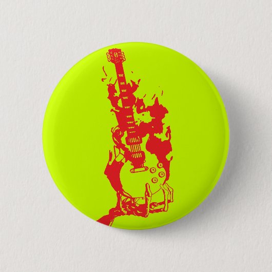 BADGE ROND 5 CM GUITARE BRÛLANTE (Devant)
