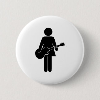 Badge Rond 5 Cm Guitare de poussin