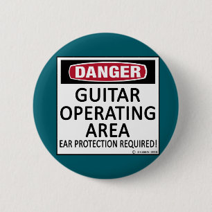 Badge Rond 5 Cm Guitare de zone opérationnelle