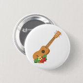 Badge Rond 5 Cm Guitare d'ukulélé (Devant & derrière)