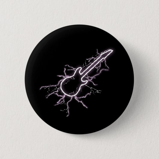 Badge Rond 5 Cm Guitare électrique (Devant)
