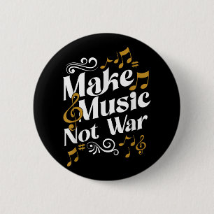 Badge Rond 5 Cm Guitare Et Drummer Jazz Band Faire De La Musique P