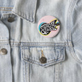 Badge Rond 5 Cm Guitare supergirl (En situation)