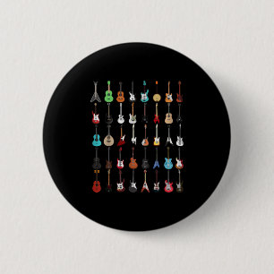 Badge Rond 5 Cm Guitariste Guitare instrument de musique Rock et R