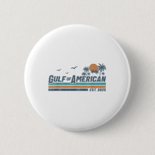 Badge Rond 5 Cm Gulf Of Us America Est 2025 Retro Vintage Beach Me
