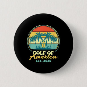 Badge Rond 5 Cm Gulf Of Usa America Shirt Est 2025 Retro Vintage B