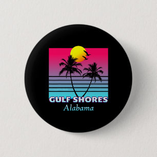 Badge Rond 5 Cm Gulf Shores Alabama Cadeau de vacances