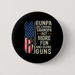 Badge Rond 5 Cm Gunpa comme un grand-père normal Patriote États-Un