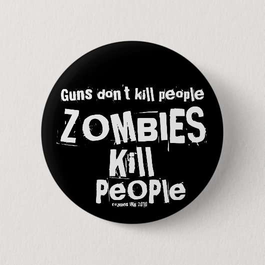 Badge Rond 5 Cm Guns don't kill people (Devant)