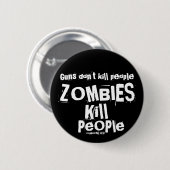 Badge Rond 5 Cm Guns don't kill people (Devant & derrière)