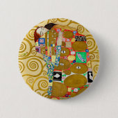 Badge Rond 5 Cm Gustav Klimt Exécution Nouveau Couple (Devant)