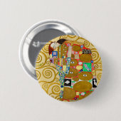 Badge Rond 5 Cm Gustav Klimt Exécution Nouveau Couple (Devant & derrière)