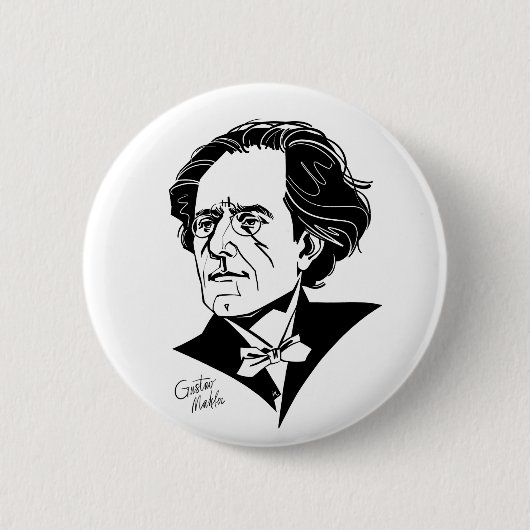 Badge Rond 5 Cm Gustav Mahler (Devant)