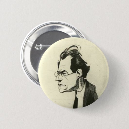 Badge Rond 5 Cm Gustav Mahler button (Devant & derrière)