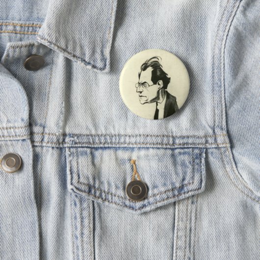 Badge Rond 5 Cm Gustav Mahler button (En situation)