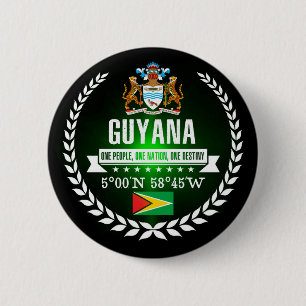 Badge Rond 5 Cm Guyana
