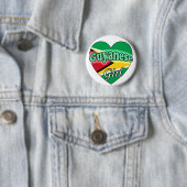 Badge Rond 5 Cm Guyanaise fille (En situation)