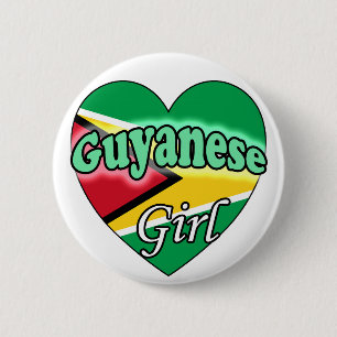 Badge Rond 5 Cm Guyanaise fille