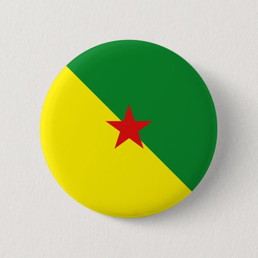 Badge Rond 5 Cm Guyane Fisheye Flag Button (Devant)