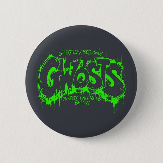 Badge Rond 5 Cm Gwosts Graffiti Slime Pin (Devant)