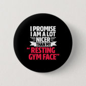 Badge Rond 5 Cm Gym Entraînement Bodybuilding Amusant Mon Repos Vi (Devant)