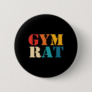 Badge Rond 5 Cm Gym Lover entraînement Bodybuilding Retro Alphabet