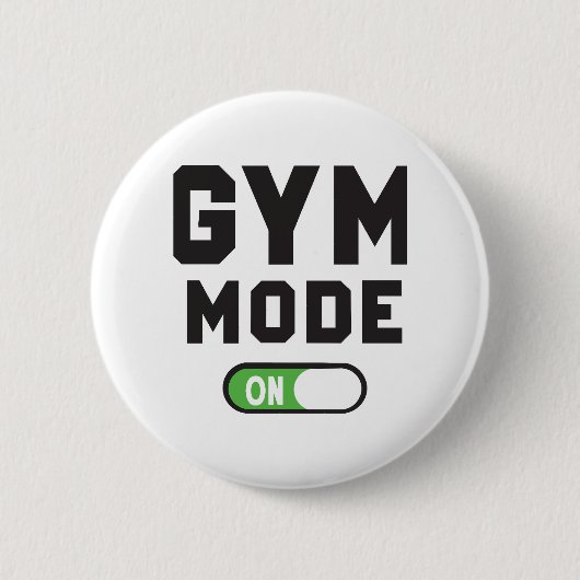 Badge Rond 5 Cm Gym Mode – Train Hard Stay Strong (Devant)