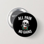 Badge Rond 5 Cm Gymnase Funny Fitness Exercice Parodie Toute doule (Devant & derrière)