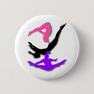 Badge Rond 5 Cm Gymnaste de trempoline