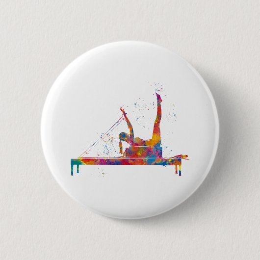 Badge Rond 5 Cm gymnastics exercise (Devant)