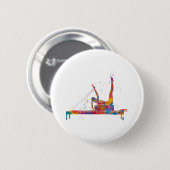 Badge Rond 5 Cm gymnastics exercise (Devant & derrière)