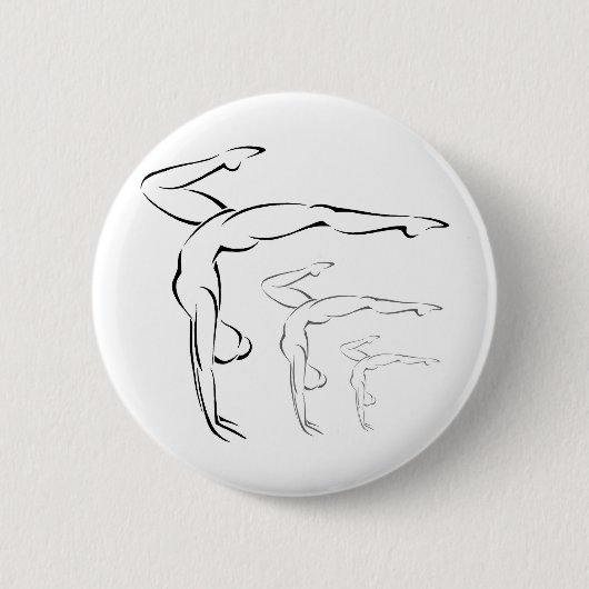 Badge Rond 5 Cm Gymnastique (Devant)
