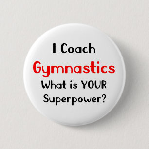 Badge Rond 5 Cm Gymnastique d'entraîneur