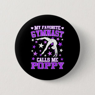 Badge Rond 5 Cm Gymnastique Mon gymnaste préféré m'appelle Ppy