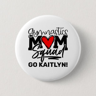 Badge Rond 5 Cm Gymnastique personnalisée Maman Squad