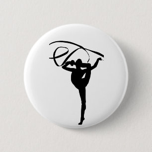 Badge Rond 5 Cm Gymnastique rythmique - ruban