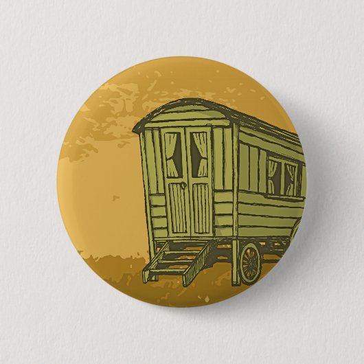 Badge Rond 5 Cm Gypsy caravan (Devant)