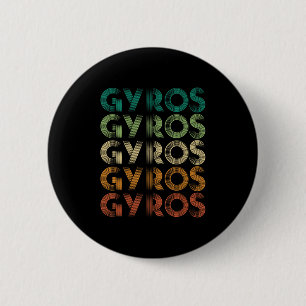 Badge Rond 5 Cm Gyros Grèce pied grec Malaka