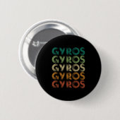 Badge Rond 5 Cm Gyros Grèce pied grec Malaka (Devant & derrière)