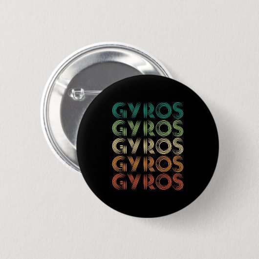 Badge Rond 5 Cm Gyros Grèce pied grec Malaka (Devant & derrière)