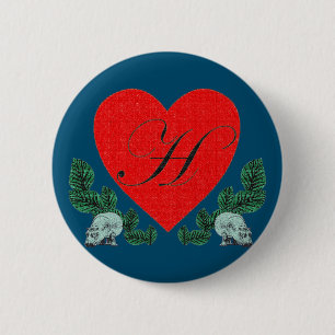 Badge Rond 5 Cm H in a heart