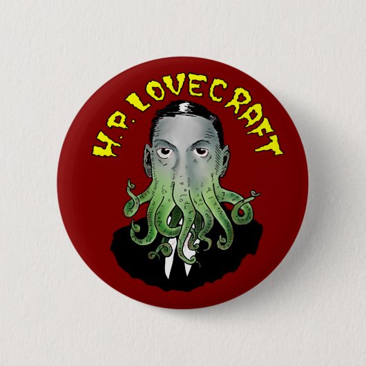 Badge Rond 5 Cm H.P. Lovecraft Button (Devant)