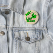 Badge Rond 5 Cm "Ha ! Bouton de danse de feuille" (En situation)