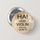 Badge Rond 5 Cm Ha Violon (Devant & derrière)