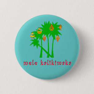 Badge Rond 5 Cm Habillement hawaïen de Noël de Mele Kalikimaka