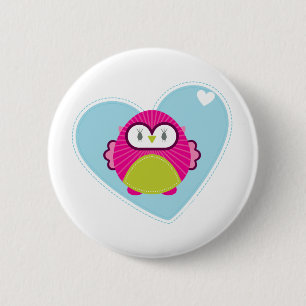 Badge Rond 5 Cm HABILLEMENT : : hibou - huée
