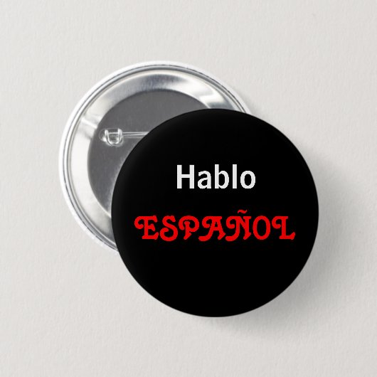 Badge Rond 5 Cm Hablo ESPAÑOL (Devant & derrière)